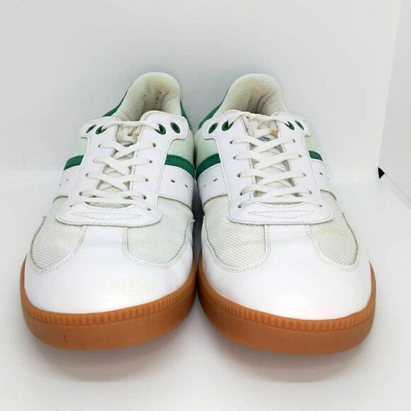 Penguin by Munsingwear Men's Casual White/Green Leather/Fabric Sneakers - sz. 12 - Picture 2 of 6